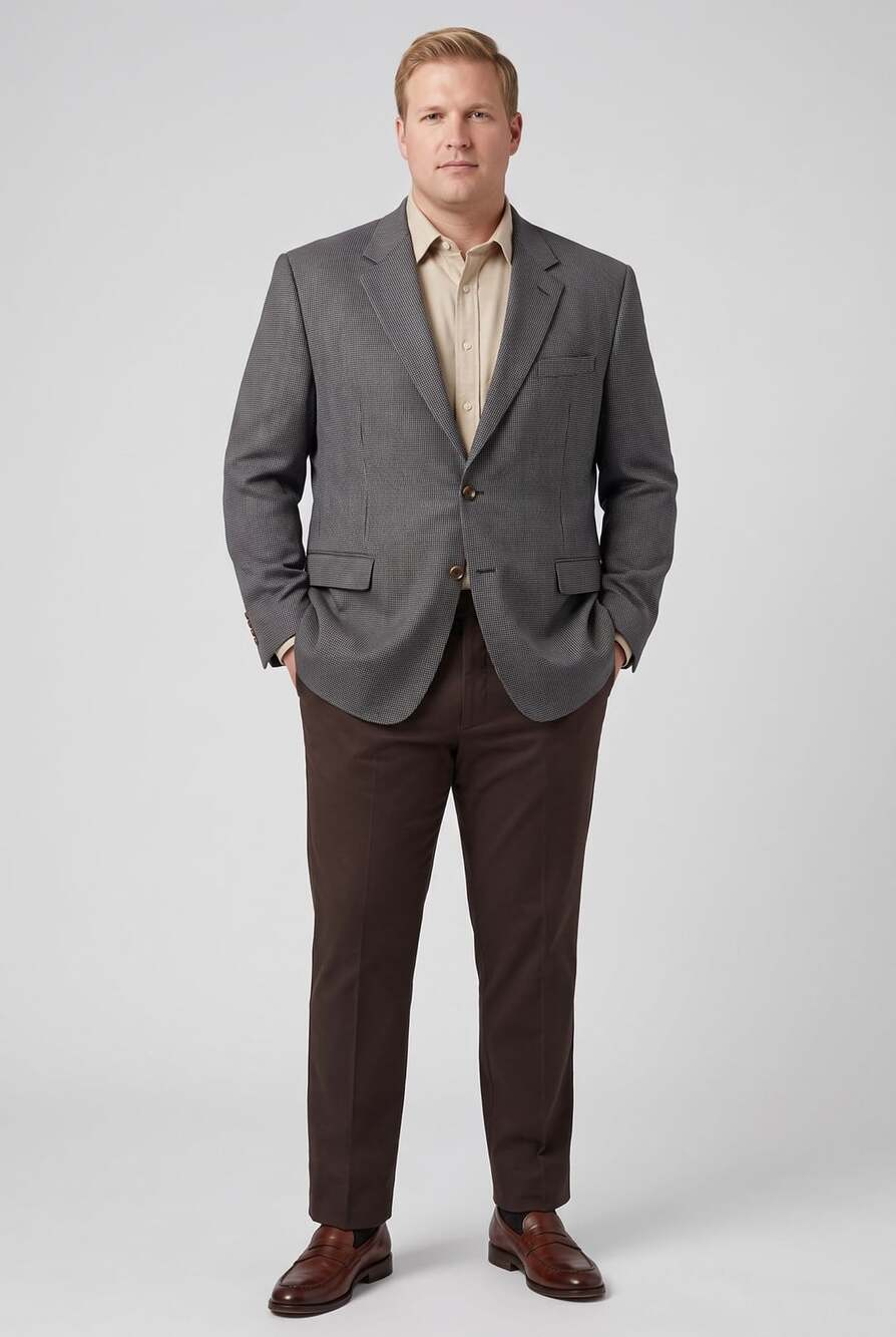 Canaletti Blazer Jacket Grey Brown Micro Pattern